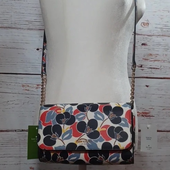 NEW Kate Spade Cameron Small Flap Crossbody Bag Breezy Floral Multiple - Picture 8 of 9